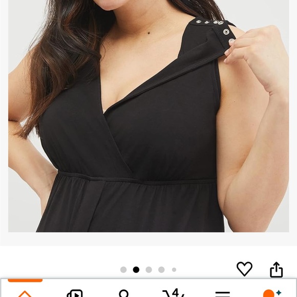 Motherhood Maternity Black 3-in-1 Nursing, Labor and Delivery Gown Small - Picture 8 of 16